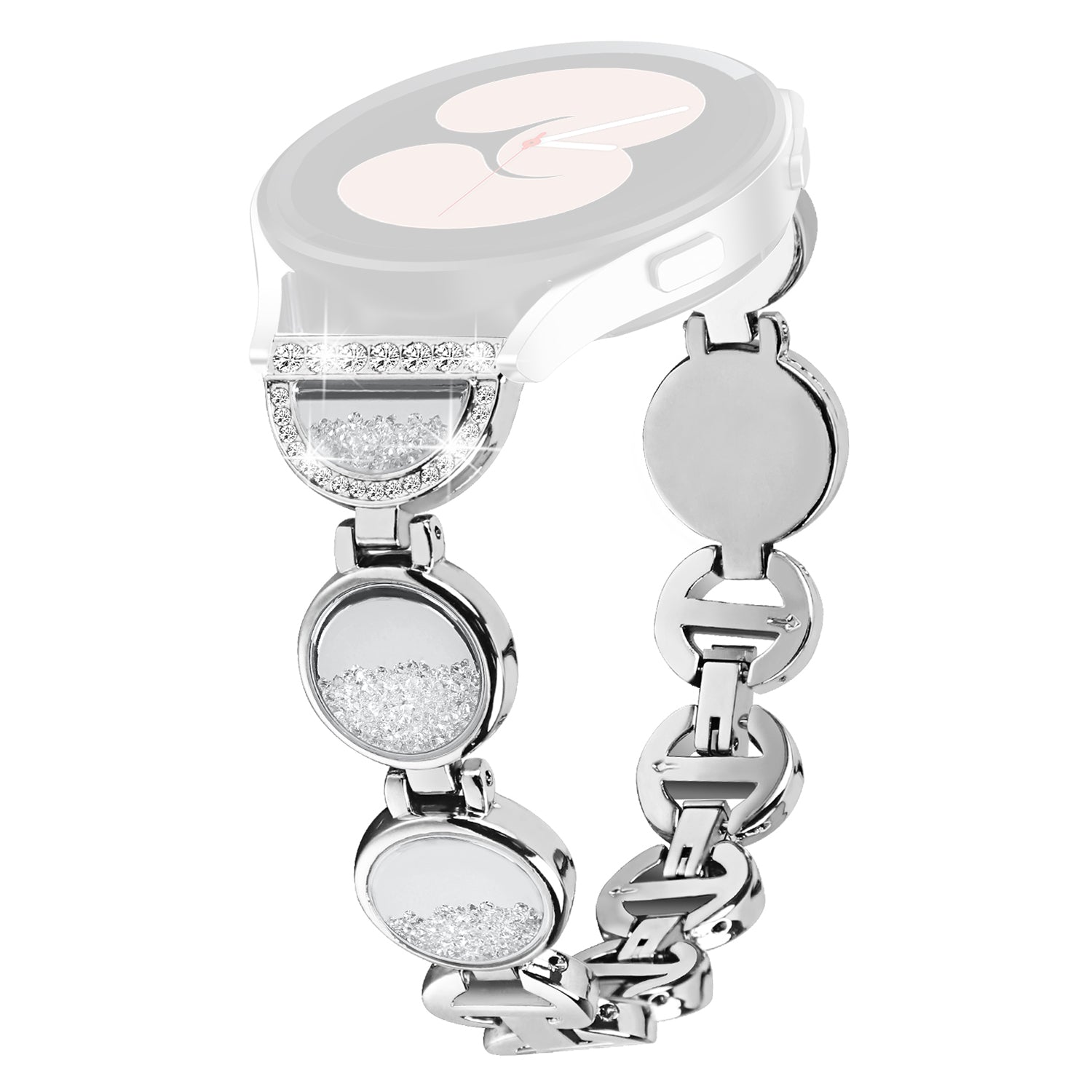 For Samsung Galaxy Watch4 Active 40mm 44mm Watch4 Classic 42mm 46mm Watchband 20mm Quicksand Rhinestone Wrist Strap For Samsung Galaxy Watch4 Active 40mm 44mm Watch4 Classic 42mm 46mm Watchband 20mm Quicksand Rhinestone Wrist Strap